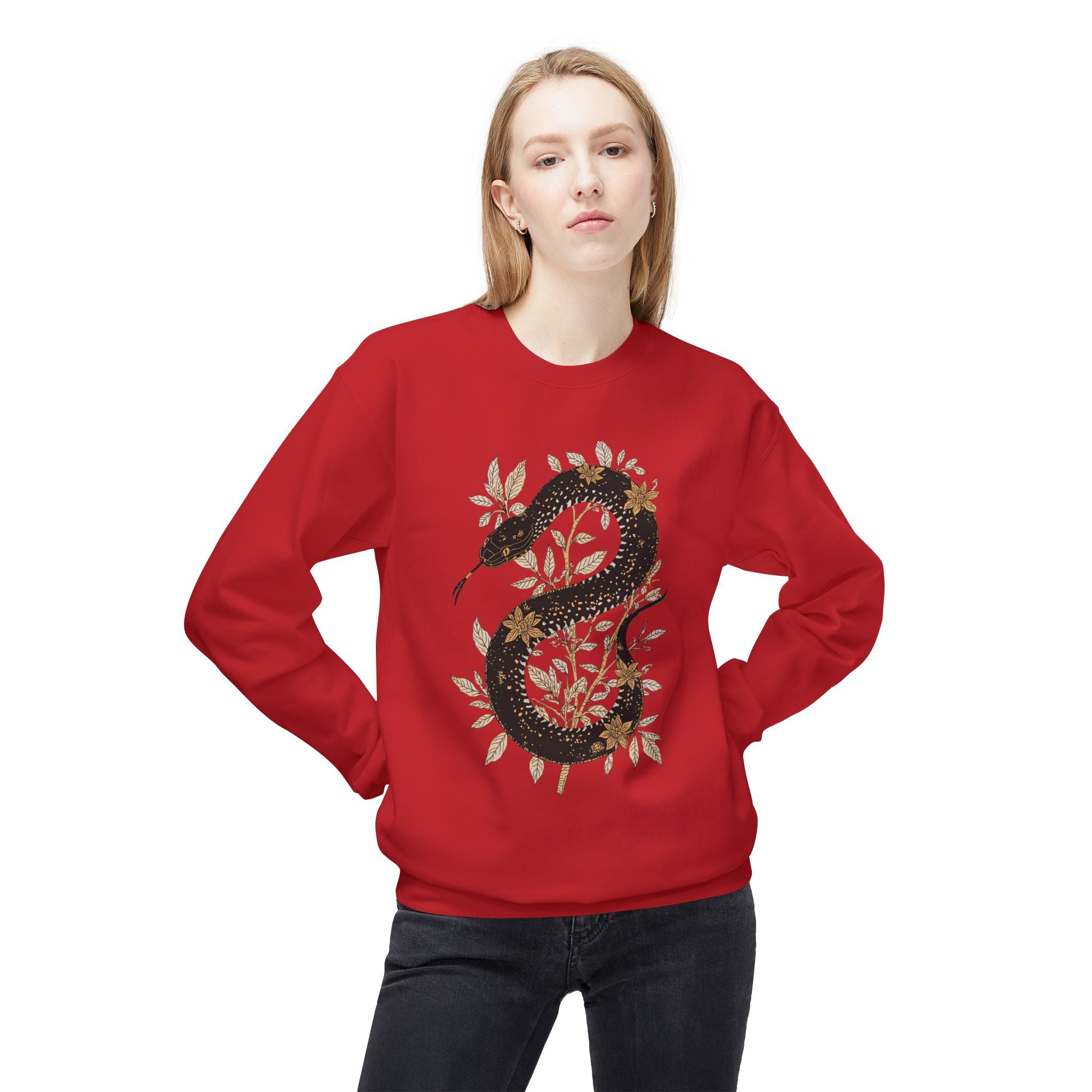 Serpent Bloom Sweatshirt - Cozy Unisex Pullover