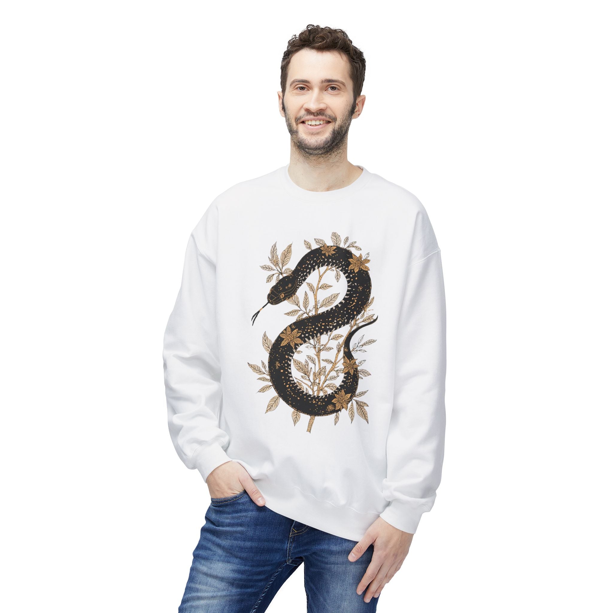 Serpent Bloom Sweatshirt - Cozy Unisex Pullover