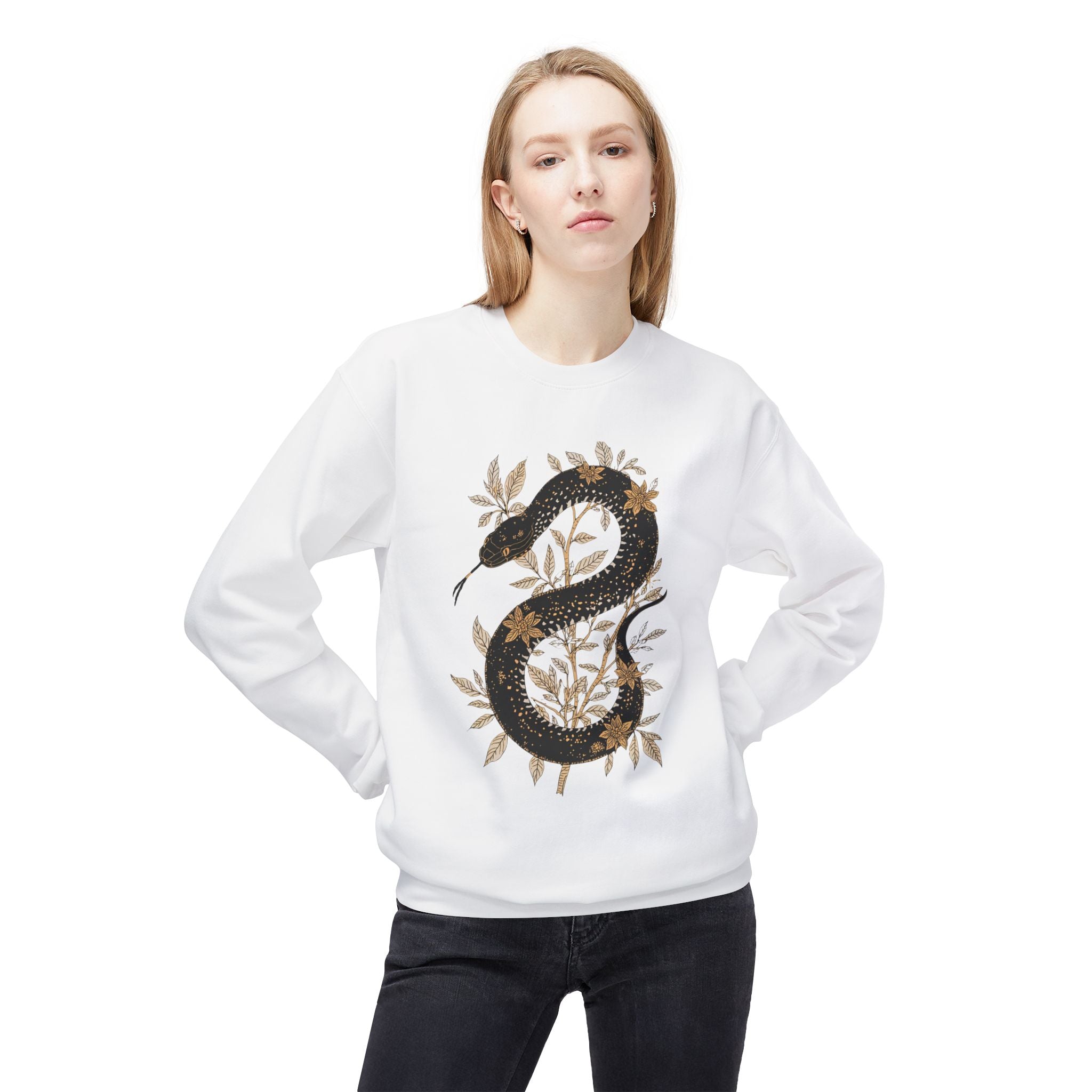 Serpent Bloom Sweatshirt - Cozy Unisex Pullover