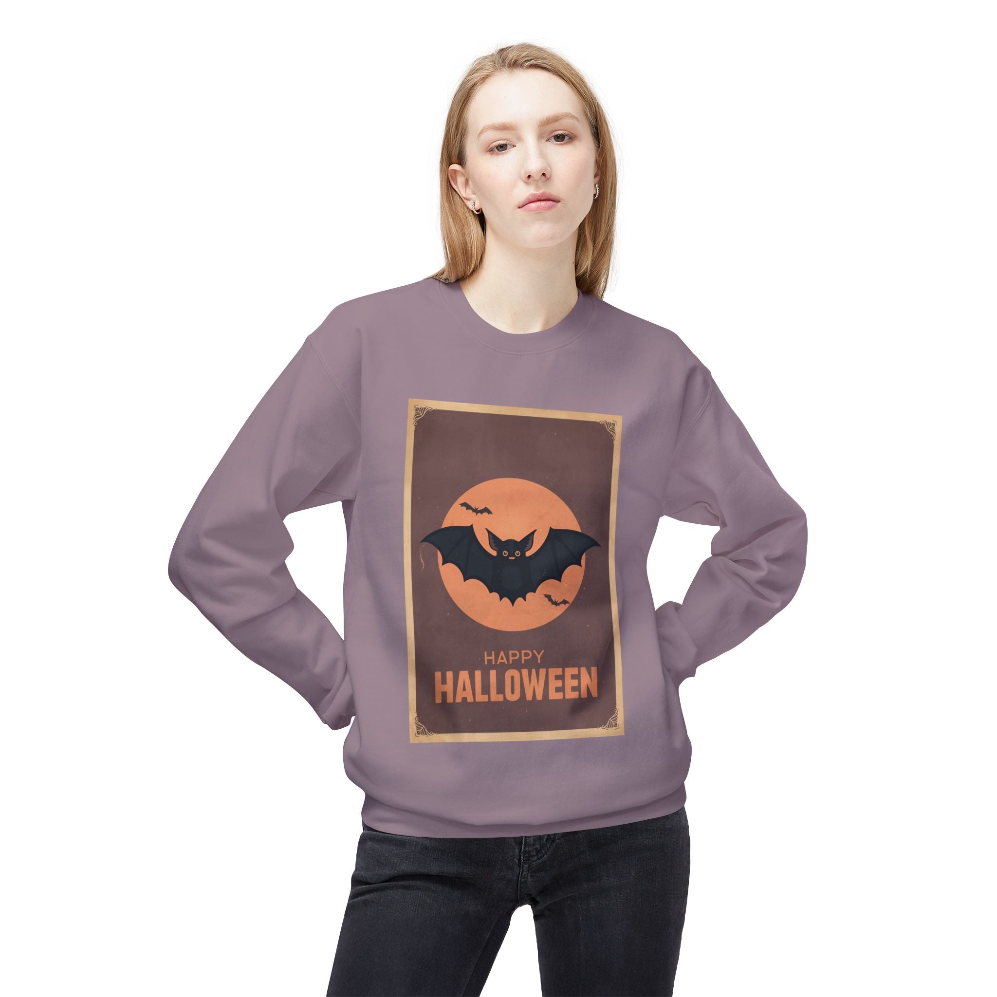 Halloween Bat Sweatshirt, Unisex Crewneck