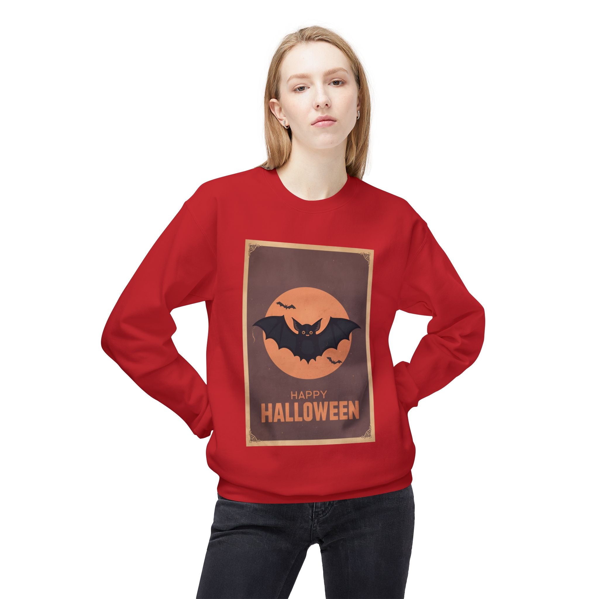Halloween Bat Sweatshirt, Unisex Crewneck