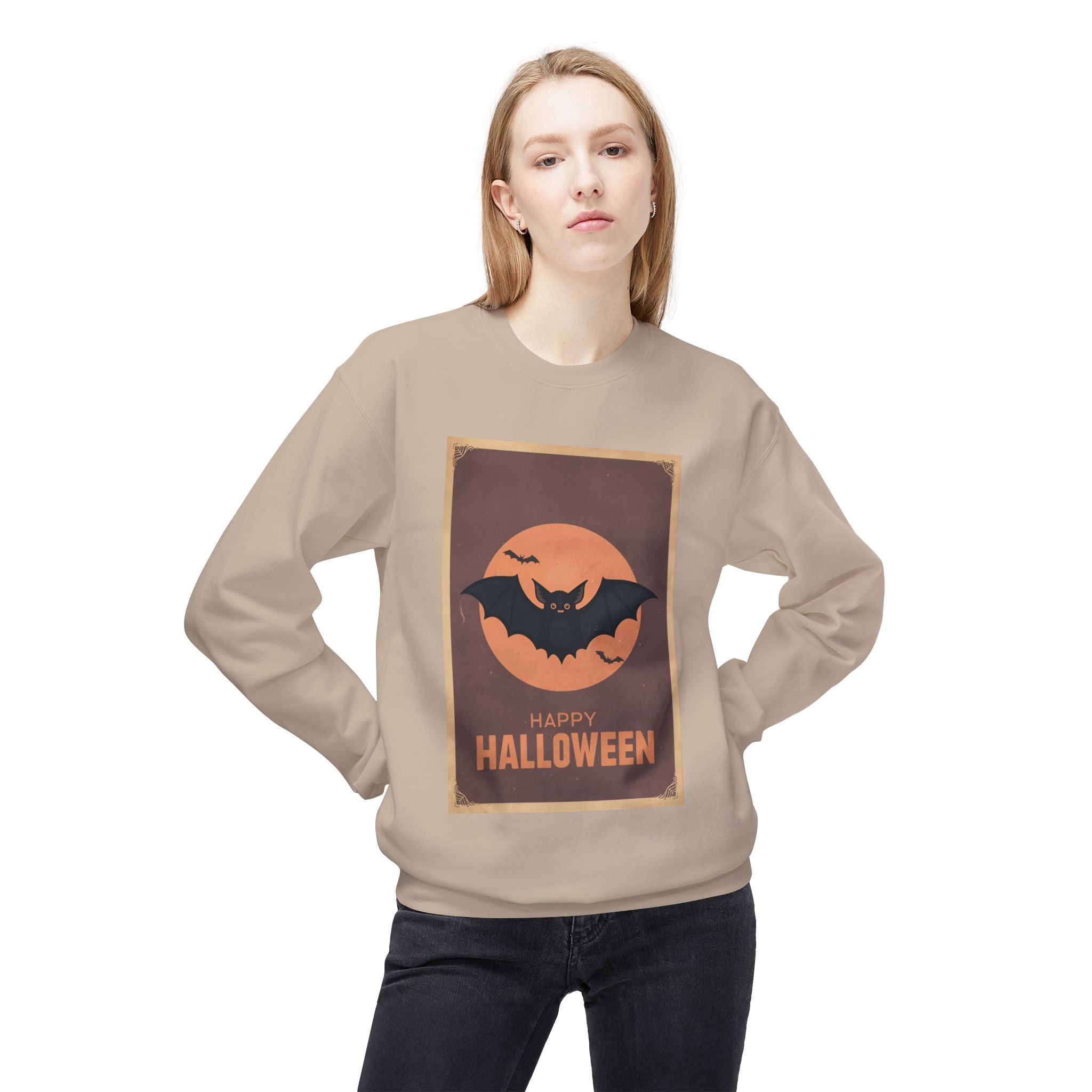 Halloween Bat Sweatshirt, Unisex Crewneck