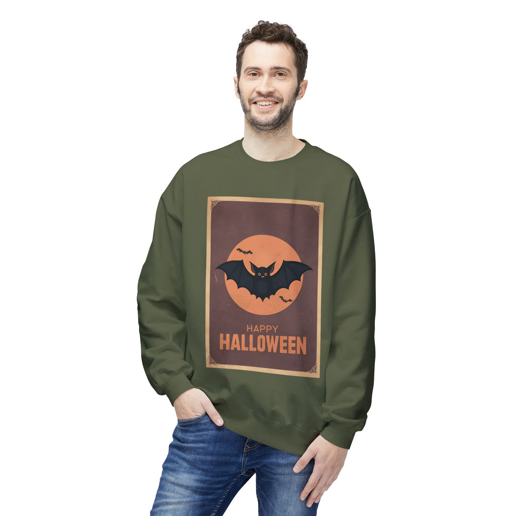 Halloween Bat Sweatshirt, Unisex Crewneck