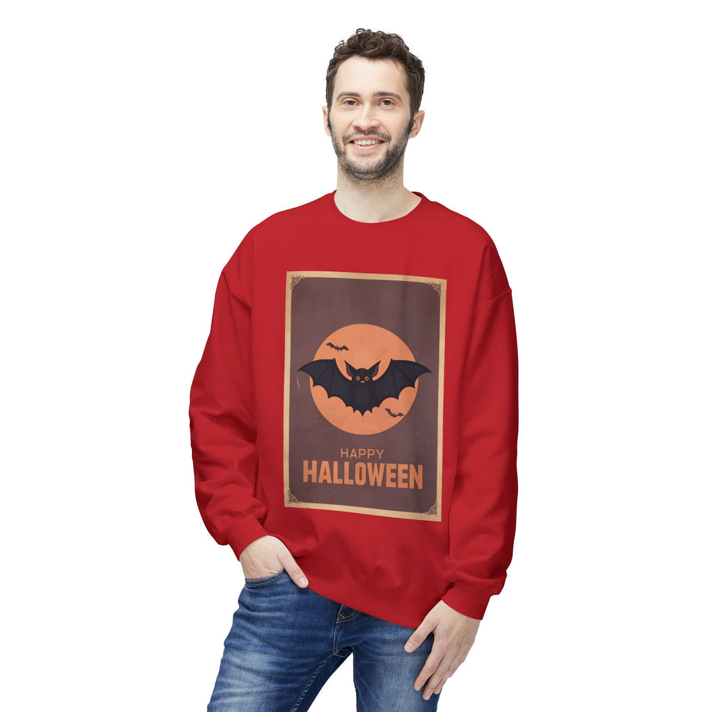Halloween Bat Sweatshirt, Unisex Crewneck