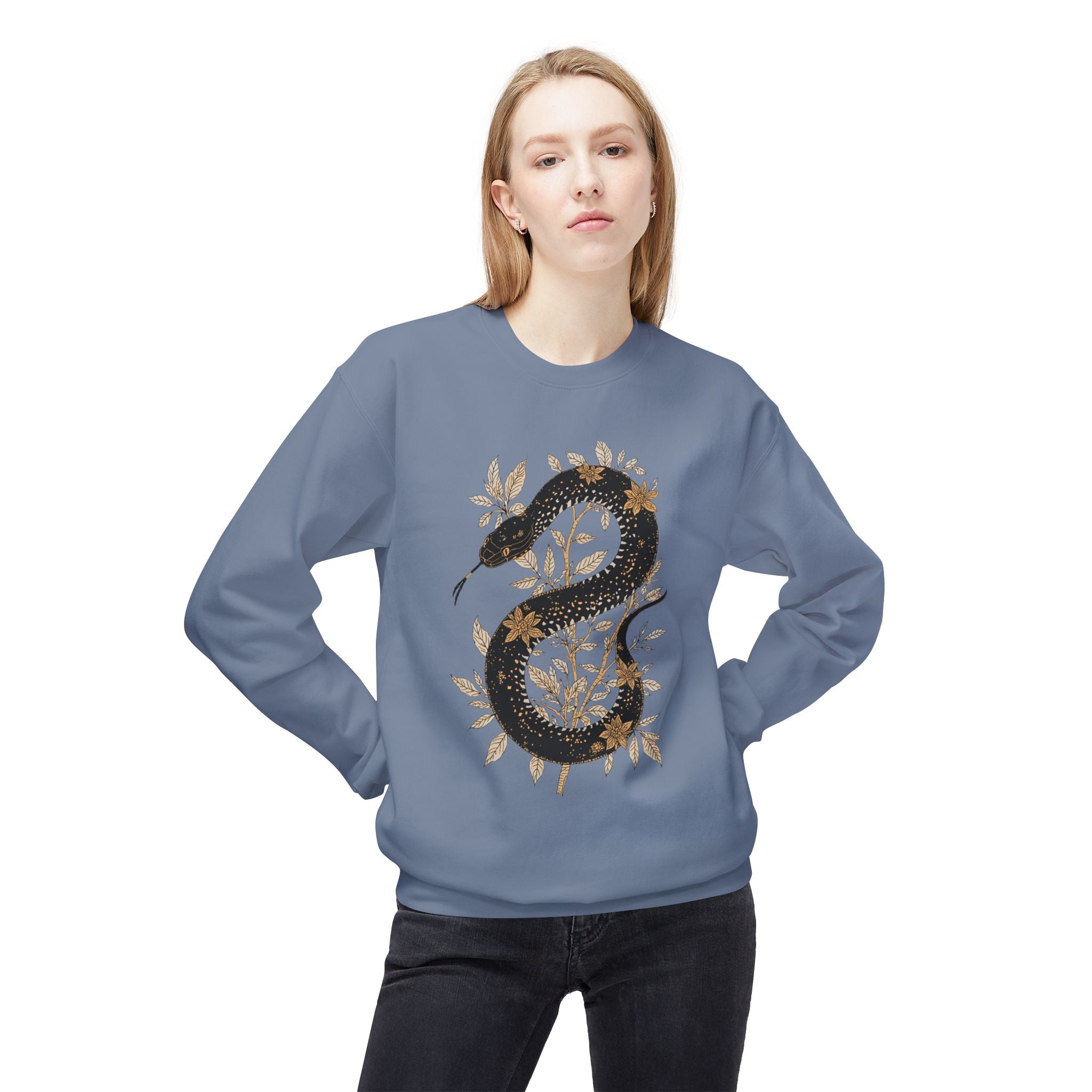 Serpent Bloom Sweatshirt - Cozy Unisex Pullover